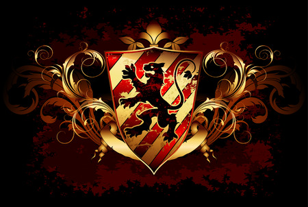 ornamental shieldのイラスト素材