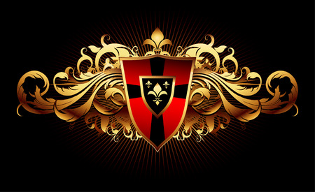 ornamental shieldのイラスト素材