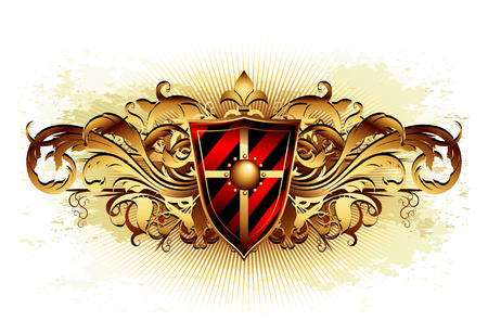 ornamental shieldのイラスト素材