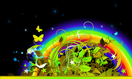 floral frameのイラスト素材