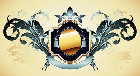 ornamental shieldのイラスト素材