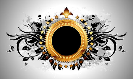 ornamental shieldのイラスト素材