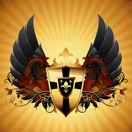 ornamental shieldのイラスト素材