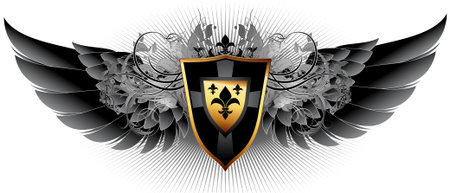 ornamental shieldのイラスト素材