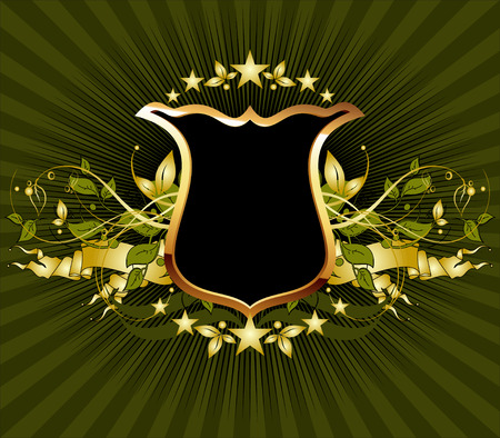ornamental shieldのイラスト素材