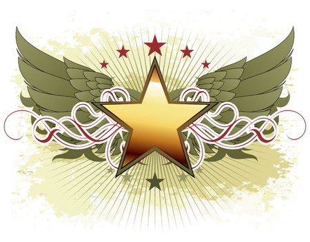 star with ornate elementsのイラスト素材