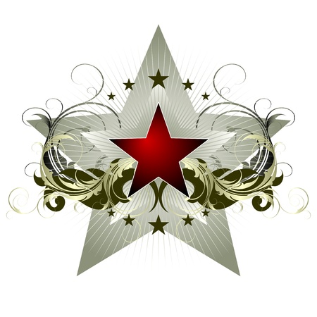star with ornate elementsのイラスト素材