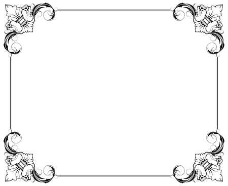 simple decorative frameのイラスト素材