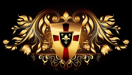 ornamental shieldのイラスト素材