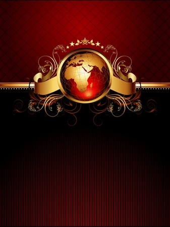 world with ornate frameのイラスト素材