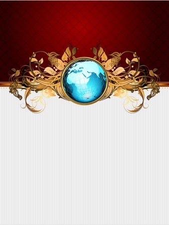 world with ornate frameのイラスト素材