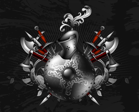 ornamental shieldのイラスト素材