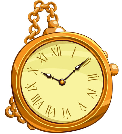 golden clockのイラスト素材