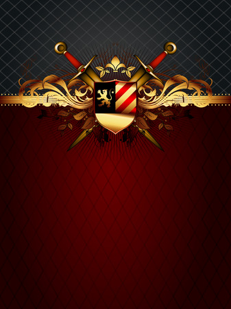 ornate frame with armsのイラスト素材