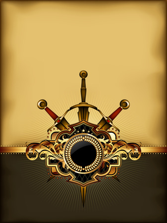 ornate frame with armsのイラスト素材