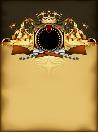 ornate frame with armsのイラスト素材