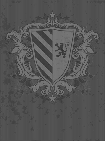 ornamental heraldic shieldのイラスト素材