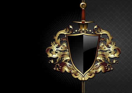 ornate frame with armsのイラスト素材