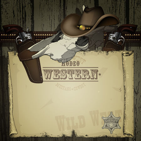 advertisement RODEO WESTERNのイラスト素材