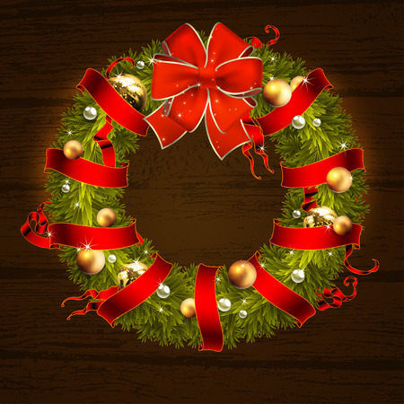 christmas wreath designのイラスト素材