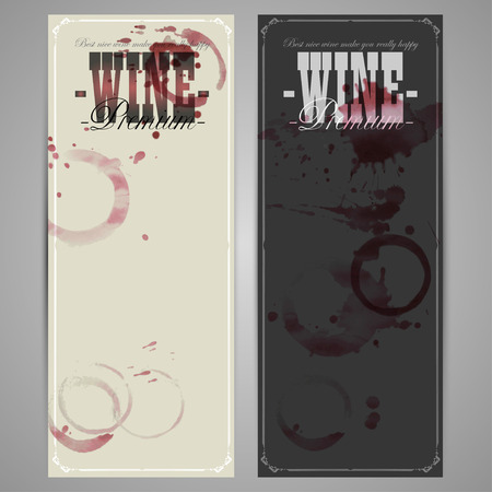 set of wine labelsのイラスト素材