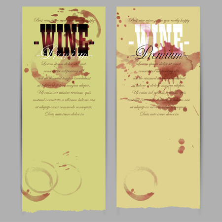 set of wine labelsのイラスト素材