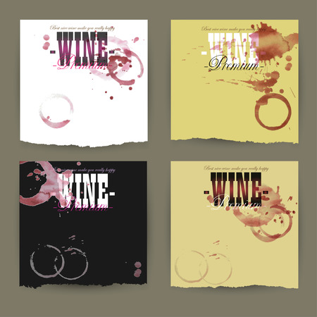 set of wine labelsのイラスト素材