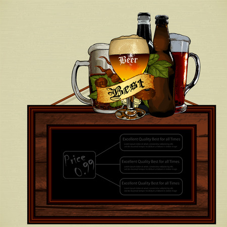 beer menuのイラスト素材