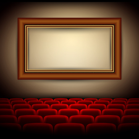 Interior with baguette frame on the wallのイラスト素材