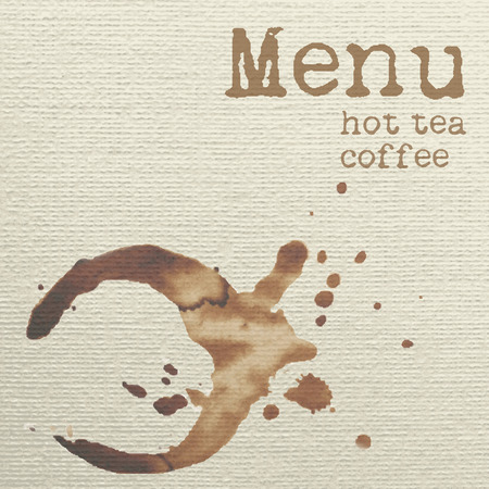 menu for tea and coffee in the abstract styleのイラスト素材