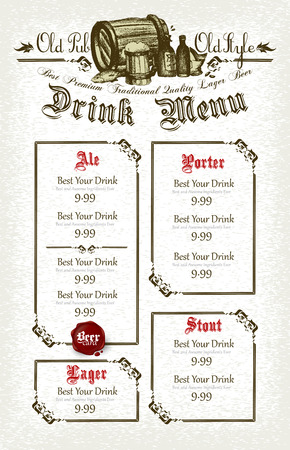 beer menuのイラスト素材