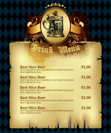 beer menuのイラスト素材