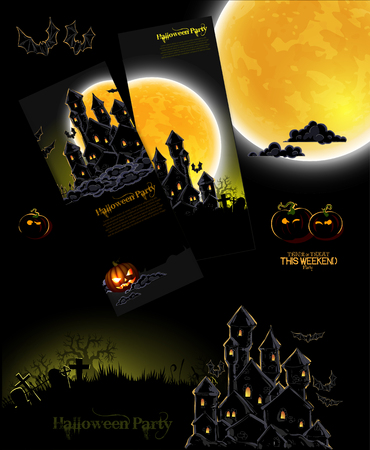 halloween backgroundのイラスト素材