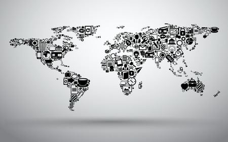 map of business worldのイラスト素材