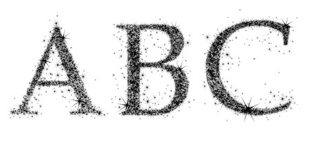 three black capital letters on a white backgroundのイラスト素材