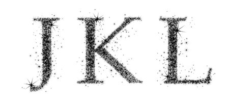 three black capital letters on a white backgroundのイラスト素材