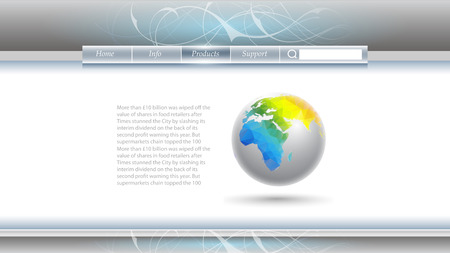 Web template with an image of the earth and space for textのイラスト素材