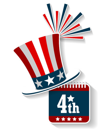 A background for Independence Day with American flag elements.のイラスト素材