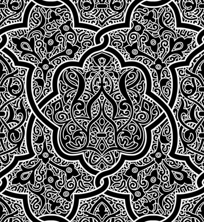 Refined arabic ornament. Seamless background. Illustration for the theme of Ramadan.のイラスト素材