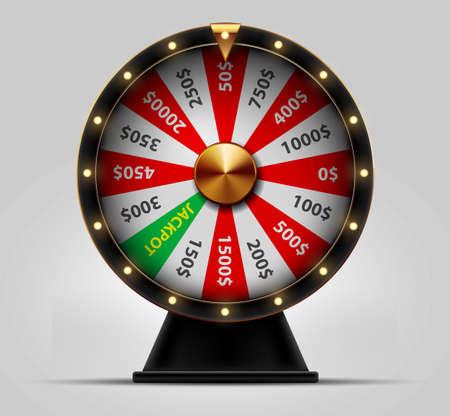 Casino, fortune wheel on a white background. Realistic illustration.のイラスト素材