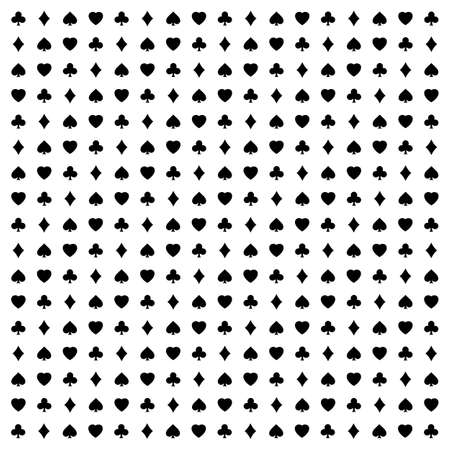 Background with icons and symbols of playing cards.のイラスト素材