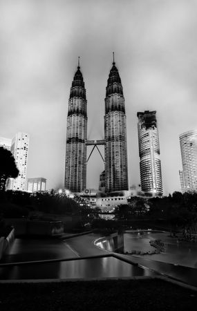 The twin towers in Kuala Lumpur, Malaysia 2009のeditorial素材