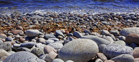 Summer landscape from a Norwegian fjordの写真素材
