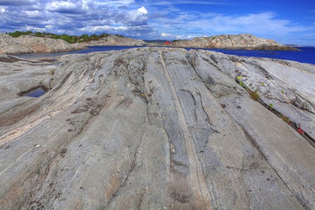 Beautiful landscape in southern Norway, Justoy, Lillesandの写真素材