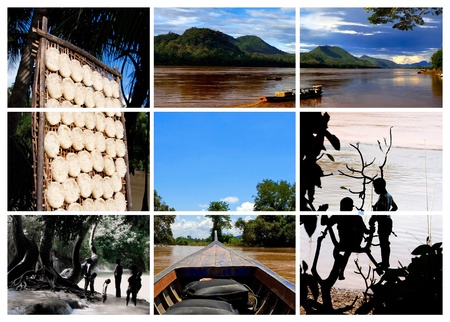 Collection of pictures from Luang Prabang, Laosの写真素材