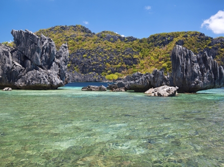 Untouched nature in El Nido, Palawan, Philippinesの写真素材