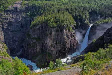 Rjukanfossen from aboveの写真素材