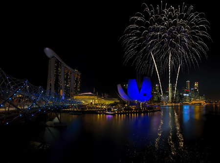 Singapore Fireworksのeditorial素材