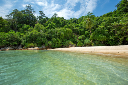 The Perhentian Island resort beach in Malaysia
