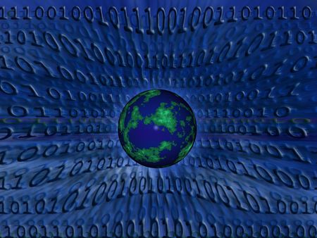 Binary globeの写真素材